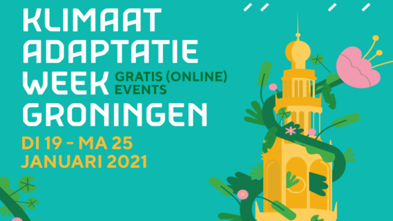 Digitale afbeelding van de klimaatadaptieweek waarin opgeroepen wordt om gratis (online) events te bezoeken van 19 tot 25 januari 2021