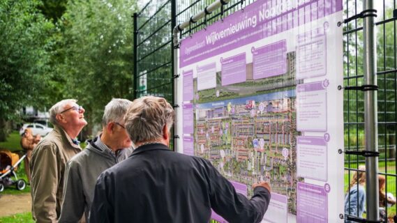 Decoratieve afbeelding van een straat in Hoogezand-Noord