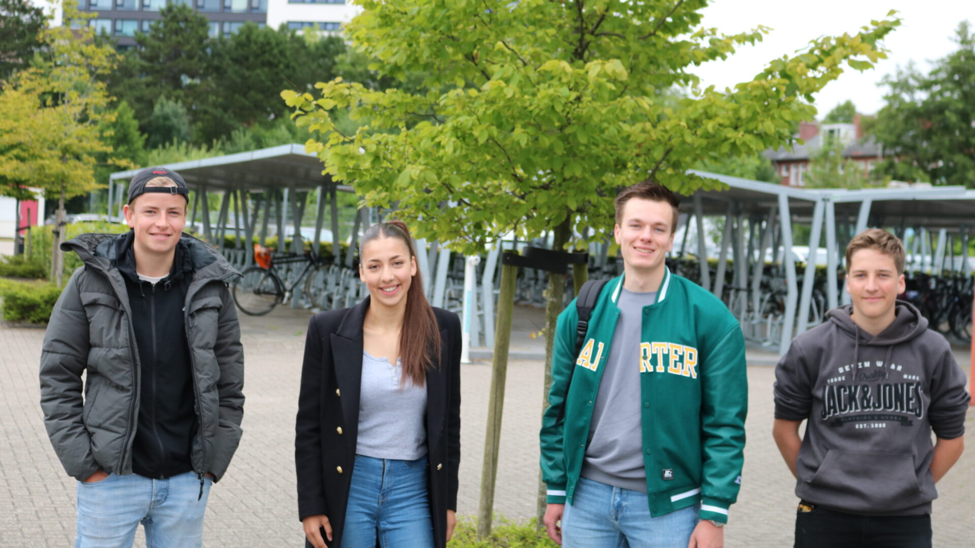 Studententeam van Human Technology Alfa-college dat meedoet aan Hackathon