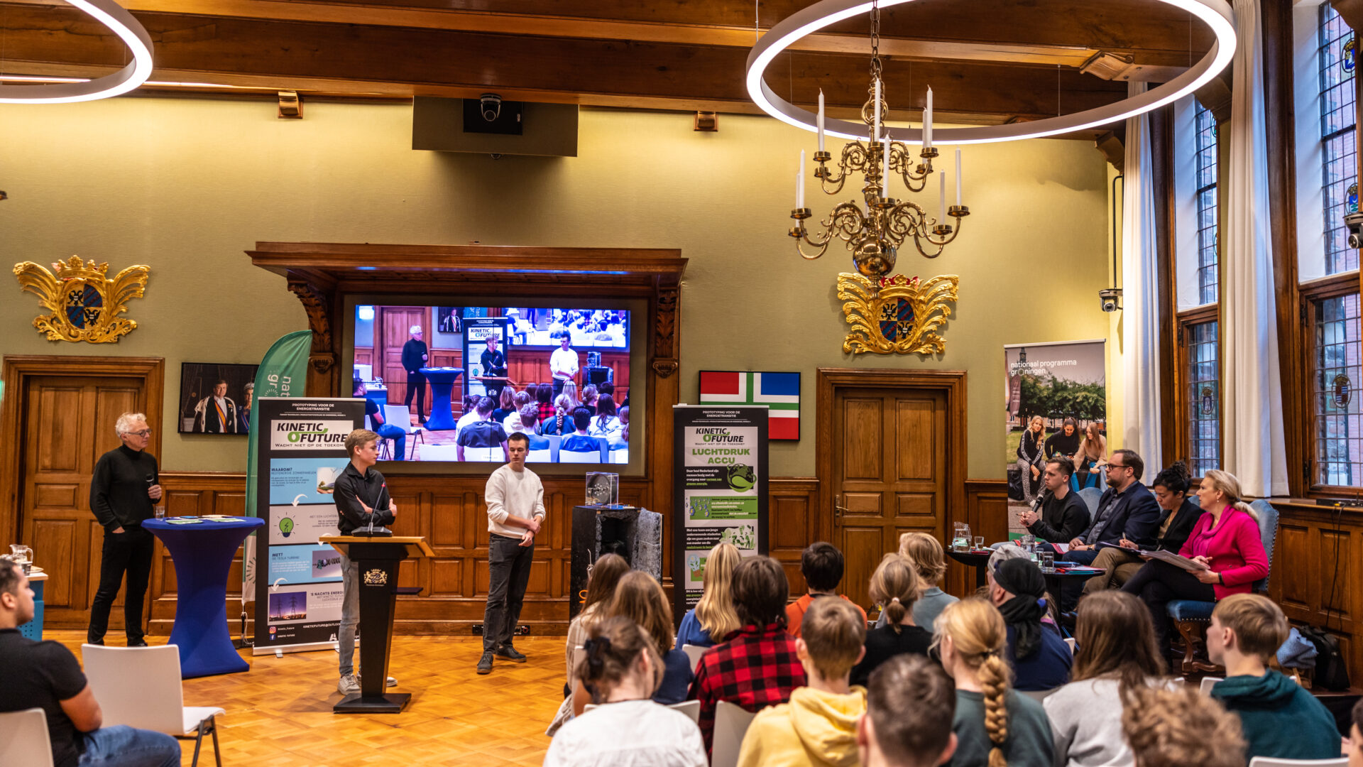 Pitch in de Statenzaal van provincie Groningen