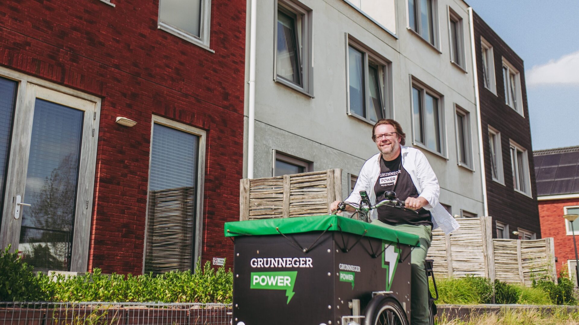 Wouter Pronk op fiets