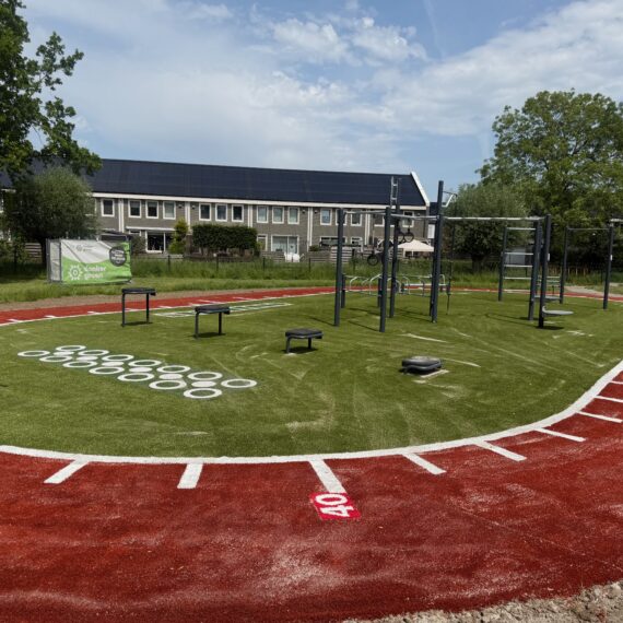 De gerealiseerde Hyrox baan in Opwierde